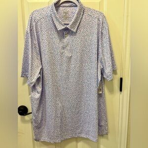 Stylish Lilac, Blue and White Polo Shirt for Men